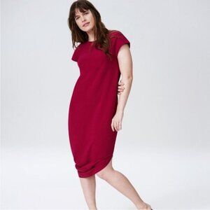 Universal Standard Geneva Dress in Burgundy Oversized XS (fits S and M as well)
